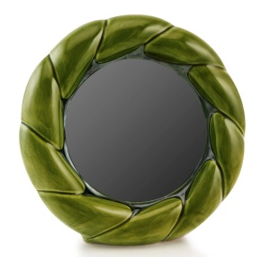 фото Фоторамка Torciglione AHURA керамика, отделка в зелёном цвете, бронза воронёная, 25х12х25 от магазина DVADOMA